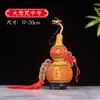 Precio de fábrica Venta al por mayor adornos colgantes de calabaza para vino de jacinto de agua estilo natural con cinco emperadores Qian Wen giratorio a mano calabaza de color