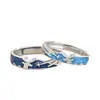Un par de anillos de pareja con temática de ciervo, anillos a juego de asta de ciervo de dibujos animados de moda nicho, versión coreana de resina, anillo abierto ajustable