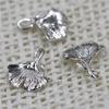 14*16mm hoja de ginkgo de cobre fundido DIY horquilla aretes broche material accesorios