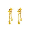 Populares Pendientes de Borla Estrella de Gama Alta para Mujer Pendientes Transfronterizos de Oro de Arena Vietnamita Joyería de Imitación Dorada de Lujo Ligero Duradera