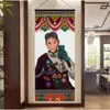 Tela Colgante Decoración de Casa de Huéspedes de Xizang Pintura de Tela Colgante de Pared de Fondo para Sala de Estar de Xizang Estilo Étnico Tapiz con Borlas para Sala de Té Tapiz Tapiz
