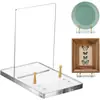 Soporte de caballete para marco de fotos de acrílico, soporte para platos, utilizado para exhibir libros, fotografías, platos y marcos de fotos