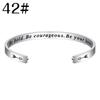 Pulsera de Acero Inoxidable de 43 6 mm para Mujer con Abertura en Forma de C Ajustable Regalo Familiar Vacaciones Cumpleaños Joyería Pulsera Inspiradora