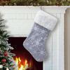 Bota de Navidad Tevey Bolsa de Regalo Decoración Escena Navideña Calcetines de Copo de Nieve Navideños Decoración Colgante Bolsa de Regalo Bolsa de Dulces