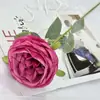 Arranjo de Flores Artificiais de Rosa para Casamento Flor Artificial Única Austin Decoração de Casa Chinesa Enfeites de Mesa Paisagismo Flores Artificiais