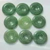Aventurina Verde 30mm Hebilla de Paz Moneda Antigua Cuentas de Piedra Natural Moneda Antigua