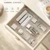 Caja de almacenamiento para cajones, caja de almacenamiento divisoria para cajones, organizador transparente de papelería para escritorio, caja de medicamentos engrosada, cesta de almacenamiento para artículos diversos