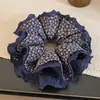 Goma para el pelo con estampado estilo Academia Melard para mujer, scrunchie de satén con malla de estampado de leopardo vintage, banda elástica de alta elasticidad y duradera
