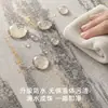 Alfombra Redonda para Piso Sala de Estar Lavable sin Frotar Limpiable con Toallita Alfombra Moderna Simple de Lujo Dormitorio Sofá Sillón Silla de Computadora Reposapiés