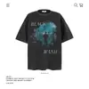 Camiseta de Manga Curta 280g Algodão Puro Peso Pesado Americano Retrô Lavado Desgastado para Homens e Mulheres Marca da Moda Solta Exportação Transfronteiriça Atacado