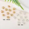 Retención de Color Alta Chapado en Oro de 14K Zirconia Incrustada Forma Irregular Arrugada Cóncava-Convexa Corazón Cristal DIY Accesorios de Espaciador de Cuentas Hechos a Mano