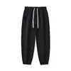 Pantalones Deportivos Jogger Negros para Hombre Otoño e Invierno 2025, Corte Holgado, Tallas Grandes, Pantalones Largos Versátiles con Letras en Relieve, Pantalones Deportivos Casuales de Marca de Moda