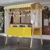 Barraca de Mercado Suporte de Exibição Barraca de Mercado Noturno Prateleira Carrinho de Flores Suporte de Exibição Promocional Carrinho de Barraca de Rua Móvel Dobrável