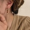 Pendientes Asimétricos con Costuras Ámbar 2022 Nuevos de Moda Nicho Sentido del Diseño Avanzado Pendientes de Otoño e Invierno Pendientes para Mujer