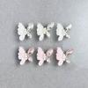 Nueva manicura de mariposa de cristal de hielo terminada por una celebridad de Internet, con alas de cristal japonesas de diamante y ojos de caballo, accesorios para uñas.