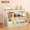 Caixa de Armazenamento para Lanches Cesta de Armazenamento Multicamadas Doméstica Prateleira de Mesa para Sachês de Café e Chá Organizador de Mesa de Jantar da Cozinha Porta-Copos