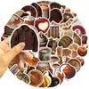 50 Pegatinas Decorativas de Dibujos Animados Estilo Ins Otoño para Decoración de Artículos, Manualidades DIY, Taza de Agua, Teléfono Móvil, Pegatinas Impermeables al por Mayor, Transfronterizas