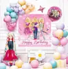Decoración de cumpleaños para niños de celebridad en línea, diseño de escena, traje de globos de aluminio, decoraciones para fiesta de cumpleaños de hombres y mujeres
