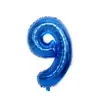 Globos de Aluminio con Números Azul Oscuro Mediano de 28 Pulgadas 0-9 Globos de Número de Aluminio para Decoración de Aniversario y Cumpleaños Venta al por Mayor