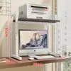 Estante de Almacenamiento para Impresora, Soporte Ajustable para Host de Computadora, Estante para Gabinete de Escritorio, Estante de Almacenamiento en Niveles para Escritorio