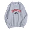 Outwear Casual Feminino de Outono 2024 Novo Estilo Transfronteiriço Gola Redonda Manga Longa Letra Moletom Tops Feminino Atacado Tamanho Grande Plus Aveludado