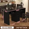 Banco de trabajo de manicura especializado retro engrosado de doble capa para salones de uñas, mesa de manicura multifuncional de almacenamiento para una o dos personas