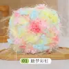 Hilo de arcoíris tejido a mano especial para bricolaje, nuevo estilo de hilo, ganchillo, pinzas para el cabello, sombreros, bufandas, bolsos, mantas de rosas, hojas