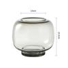 Jarrón de cristal transparente, moderno, sencillo, de lujo, original, redondo, grande, con diseño floral, ideal para sala de estar, mesa de comedor y adornos de cristal.
