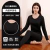 Ropa Interior Térmica para Mujer con Forro Polar Espesado de Lana de Cordero Invierno Cálido Otoño Ropa y Pantalones Conjunto para Hombre Cuello Redondo Ropa Base