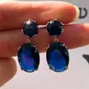 Pendientes superventas en eBay, pendientes de circonita grande con temperamento atractivo para damas, pendientes transfronterizos europeos y americanos al por mayor e6535