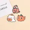 Broche de Dibujos Animados de Halloween Calabaza Gato Fantasma Insignia de Metal Personalidad Ropa Mochila Accesorios Pin