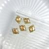 Joyería para uñas de aleación de champán estilo palaciego, taladro de armadura Zhen Huan, pequeño, fresco, gordo, cuadrado, amor, gota de agua, taladro plano