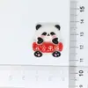 Accesorios de Resina Serie Panda Personaje Día Nacional Brillante Estuche para Teléfono DIY Caja de Almacenamiento para Zuecos Imán para Nevera