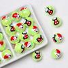 Cuentas sueltas de 16 mm con temática navideña, pintadas a mano, para hacer tú mismo, muñeco de nieve, árbol de Navidad, venta al por mayor, pulsera DIY