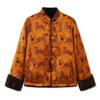 Novo Top Bordado Estilo Chinês Outono e Inverno para Mulheres, Elegante Jaqueta Modificada de Viscose Dupla Face com Fechamento em Botão Mx139