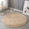 Tapete Redondo de Lã de Seda para Sala de Estar, Sofá, Estudo, Quarto de Menina, Tapete de Cabeceira, Cesto Suspenso Estilo Ins, Cadeira Giratória, Tapete de Chão Macio