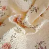 Juego de cuatro piezas de gasa de doble capa tipo nube de algodón acolchado, funda de edredón de gasa arrugada fresca y simple para dormitorio, sábana, juego de tres piezas de ropa de cama