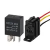 Relé Púrpura Modificación de Coche 12V24V Bocina 30A Caja de Fusibles para Camión Socket de 4 Pines 5 Pines para Uso en Vehículos