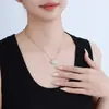Collar Simple Geométrico Redondo para Clavícula Xuping, Moderno y Fácil de Combinar para el Uso Diario, Estilo Ins Coreano Incrustado con una Sola Piedra de Circonita para Mujer