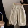 Pantalones de Forro Polar para Niños Otoño/Invierno 2023 Moda Unisex Niños Estilo Coreano Tendencia Genial Pantalones Harem Casuales de Pana Largos