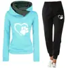 Conjunto de Sudadera Estampada para Hombre y Mujer 2023 Otoño e Invierno Sudadera con Capucha Conjunto Deportivo Ropa Deportiva para Correr
