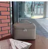 Bolsa de almacenamiento de joyería Qi Niu estilo europeo y americano, piel de vaca de primera capa, patrón de avestruz, bolsa de maquillaje portátil para viajes