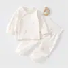 Conjunto de Cintura Alta para BebéAlgodón Puro Clase A primavera y otoño ropa para recién nacidos, conjunto de algodón puro de manga larga para niños y niñas