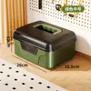 Caja Pequeña de Almacenamiento de Plástico con Candado y Contraseña para Objetos de Valor Privados, Caja de Almacenamiento de Documentos con Cerradura, Caja de Herramientas con Contraseña