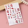 Belleza Total Transfronterizo Nuevo Día de San Valentín Pegatinas para Uñas Corazón Rojo Letras Línea Francesa Manicura