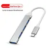 Hub USB 3.0 Estação de Acoplamento Tipo-C Divisor de Quatro Portas para Laptop Estação de Acoplamento Multi-Interface