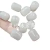 Cuentas Sueltas de Jade Cuarcita Hotan de Xinjiang, Jade Blanco con Vetas Doradas, Cuentas para Joyería con Forma de Tubo Recto/Columna/Barril