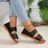 Sandalias Planas de Suela Suave Estilo Hada Verano Nuevo Talla Grande de Cruce de Fronteras Sandalias Romanas de Playa con Tira Trasera para Mujer