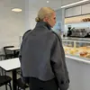 Pronta Entrega Transfronteiriça Outono e Inverno Novo Casaco de Lã Feminino, Estilo Europeu e Americano, Tamanho Europeu, Gola Alta, de Botão Único, Elegante