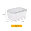 Caixa Retangular para Conservação de Alimentos de Geladeira de Cozinha Caixa de Almoço de Plástico Resistente ao Calor de Micro-ondas Recipiente de Alimentos Caixa Selada para Armazenamento de Frutas